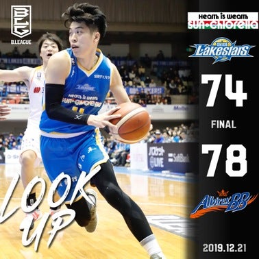 【試合結果】12/21vs新潟（B.LEAGUE 第13節 GAME1）