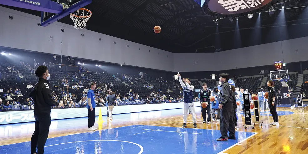 過去試合でのフリースローチャレンジの様子